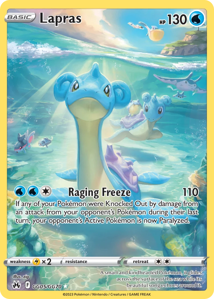 Lapras GG05 — Crown Zenith Galarian Gallery GG05, Holofoil finish