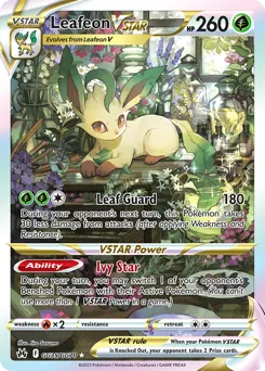 Leafeon VSTAR — Crown Zenith Galarian Gallery GG35