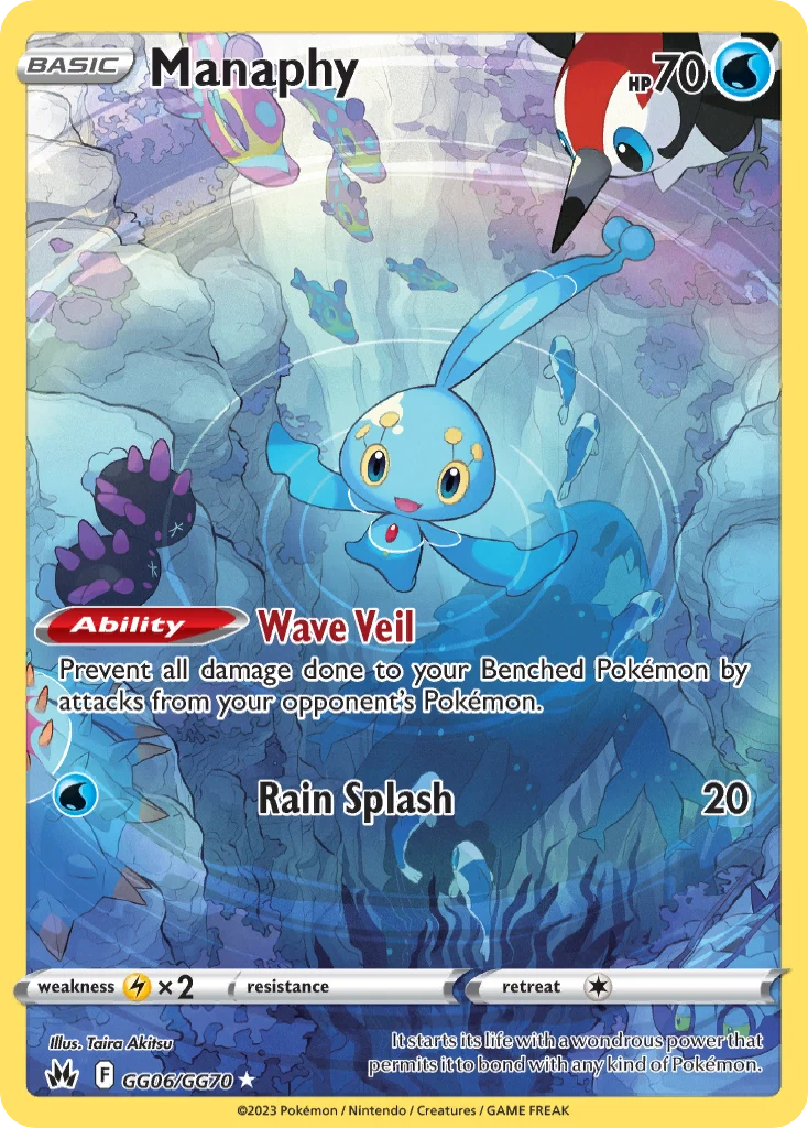 Manaphy GG06 card from Crown Zenith Galarian Gallery