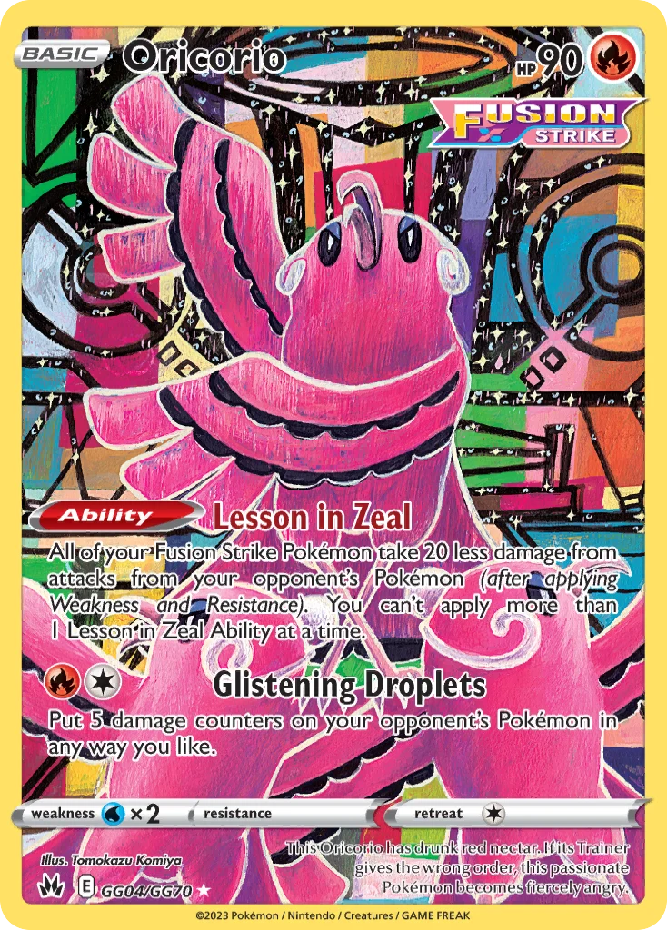 Oricorio GG04 — Crown Zenith Galarian Gallery GG04, Holofoil finish