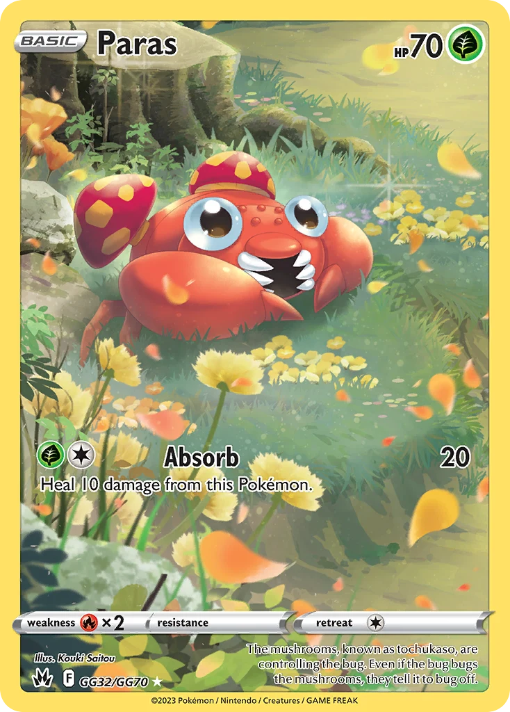 Paras GG32 card from Crown Zenith Galarian Gallery