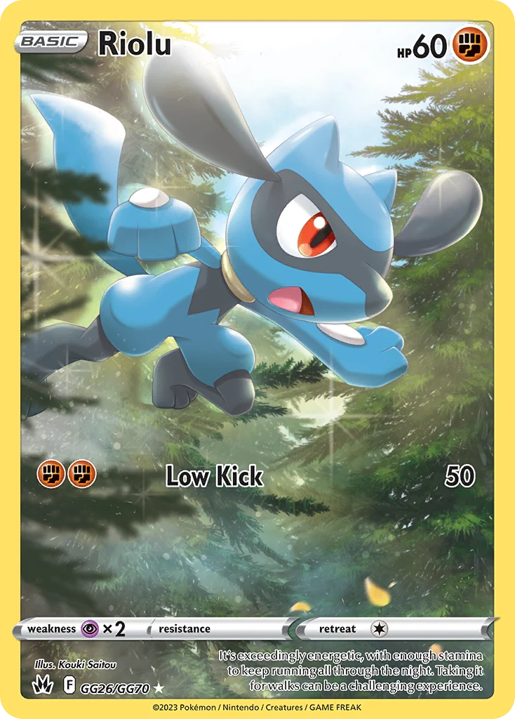 Riolu GG26 card from Crown Zenith Galarian Gallery