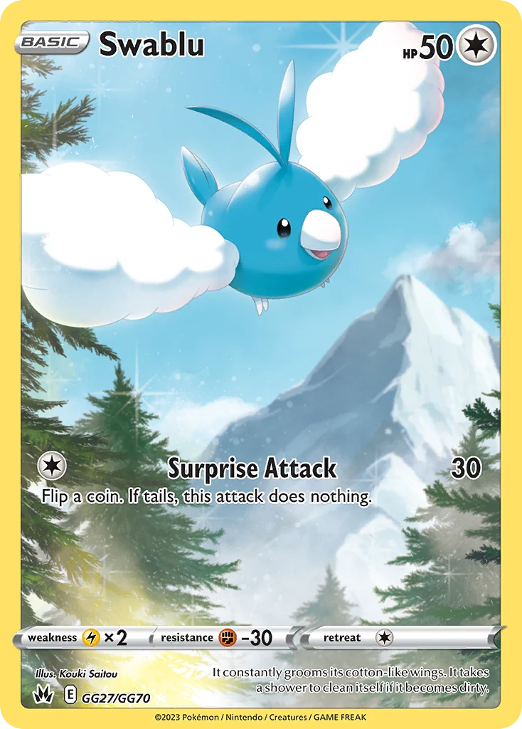 Swablu GG27 — Crown Zenith Galarian Gallery GG27, Holofoil finish