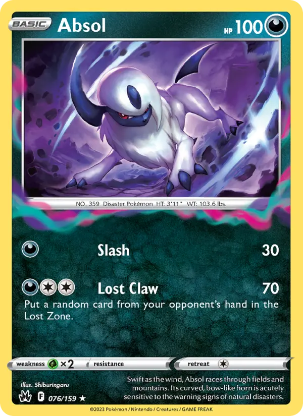 Absol 76 — Crown Zenith 76, Holofoil finish