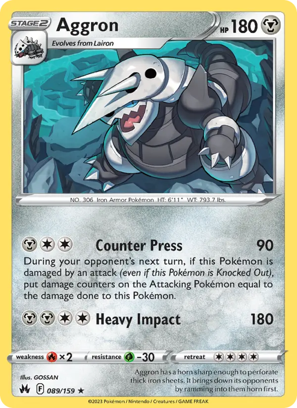 Aggron 89 card from Crown Zenith