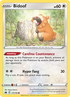 Bidoof 111 — Crown Zenith