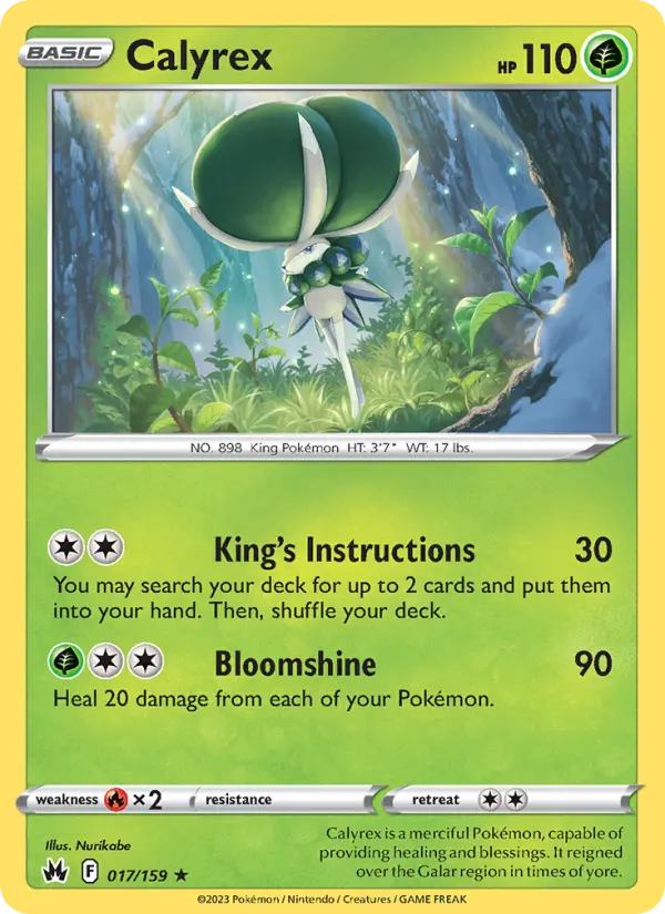 Calyrex 17 card from Crown Zenith