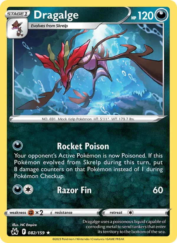 Dragalge 82 card from Crown Zenith