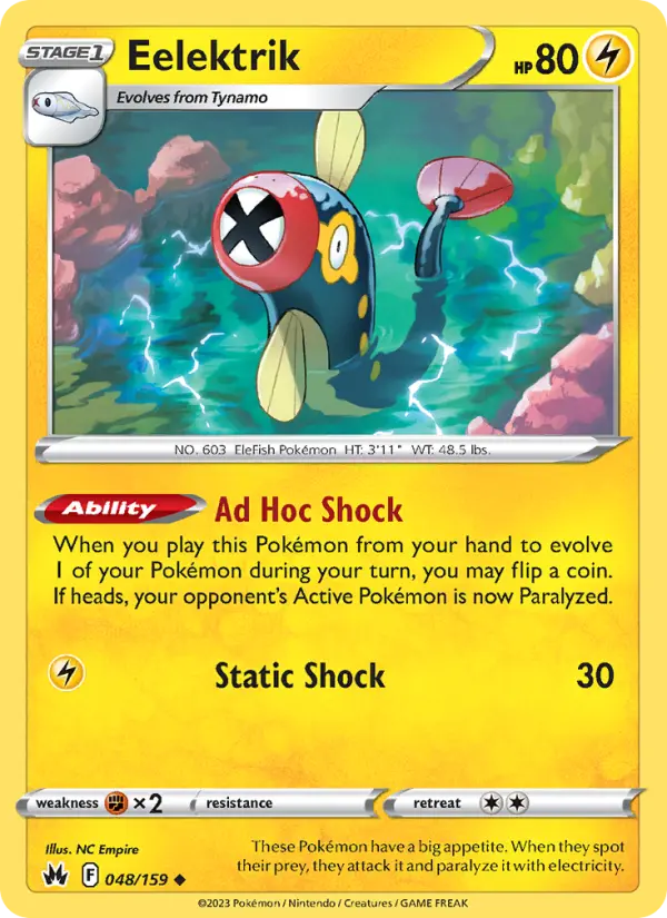 Eelektrik 48 card from Crown Zenith