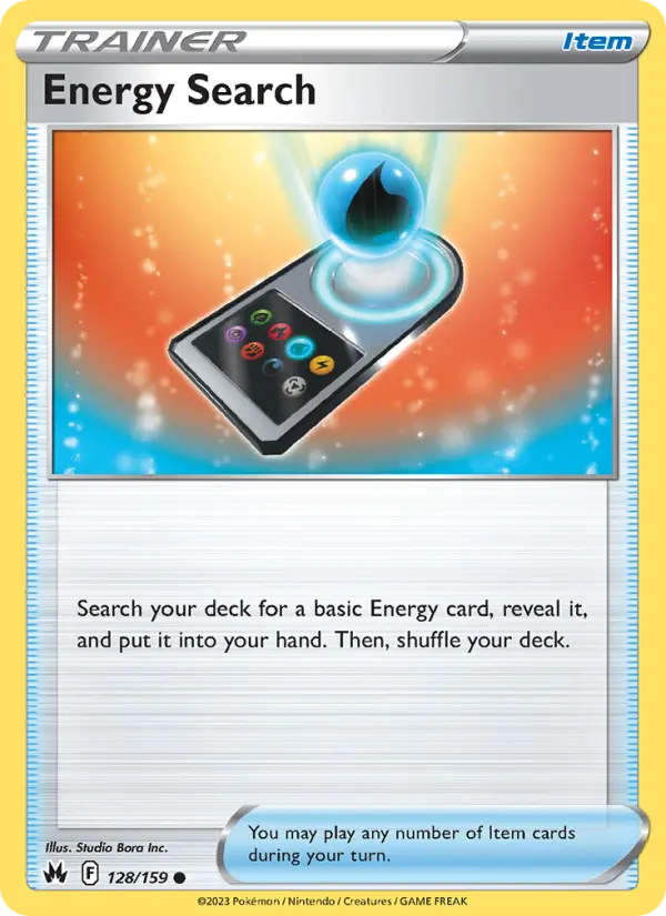 Energy Search 128 card from Crown Zenith