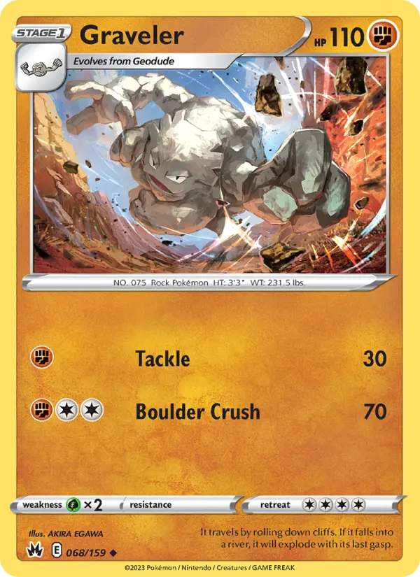Graveler 68 card from Crown Zenith