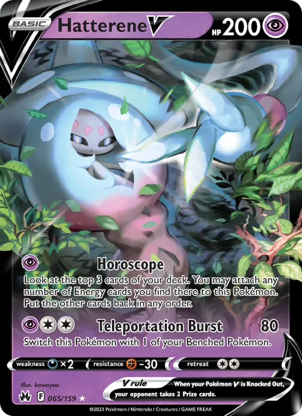 Hatterene V 65 card from Crown Zenith