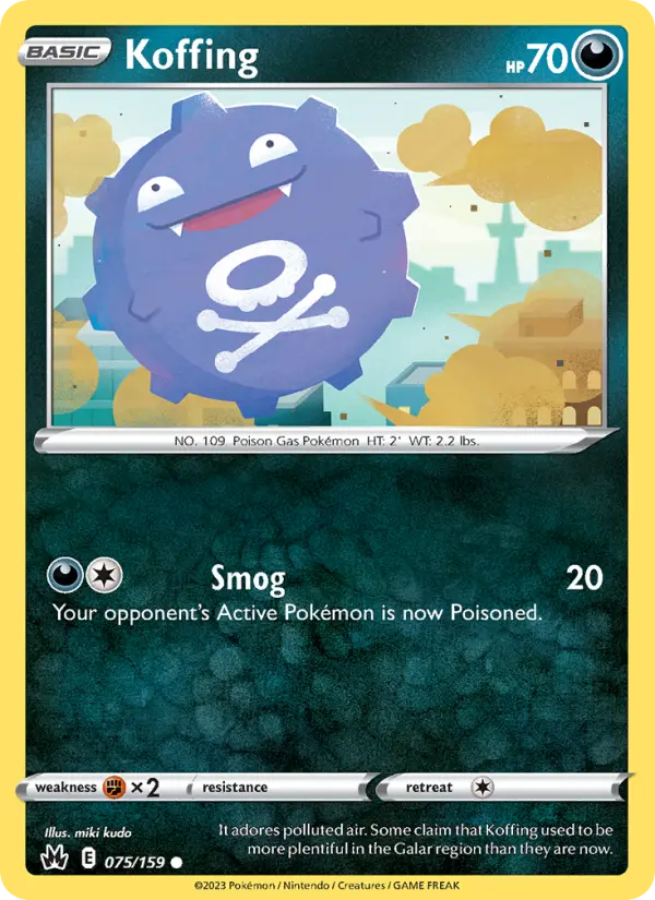 Koffing 75 card from Crown Zenith