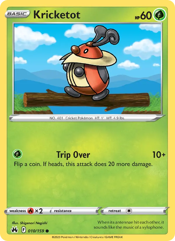 Kricketot 10 card from Crown Zenith