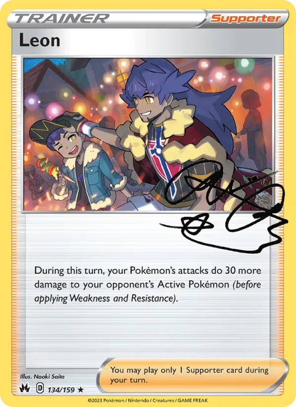 Leon 134 card from Crown Zenith