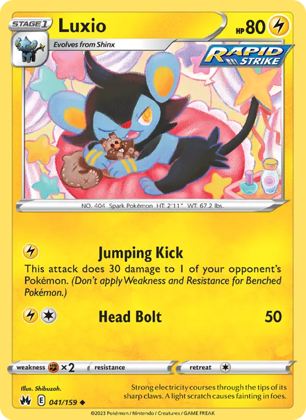 Luxio 41 card from Crown Zenith