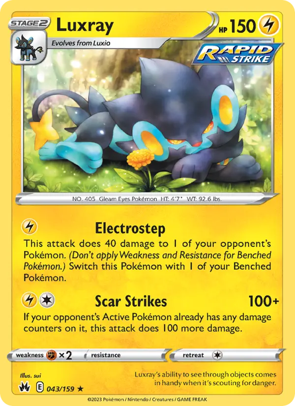 Luxray 43 card from Crown Zenith