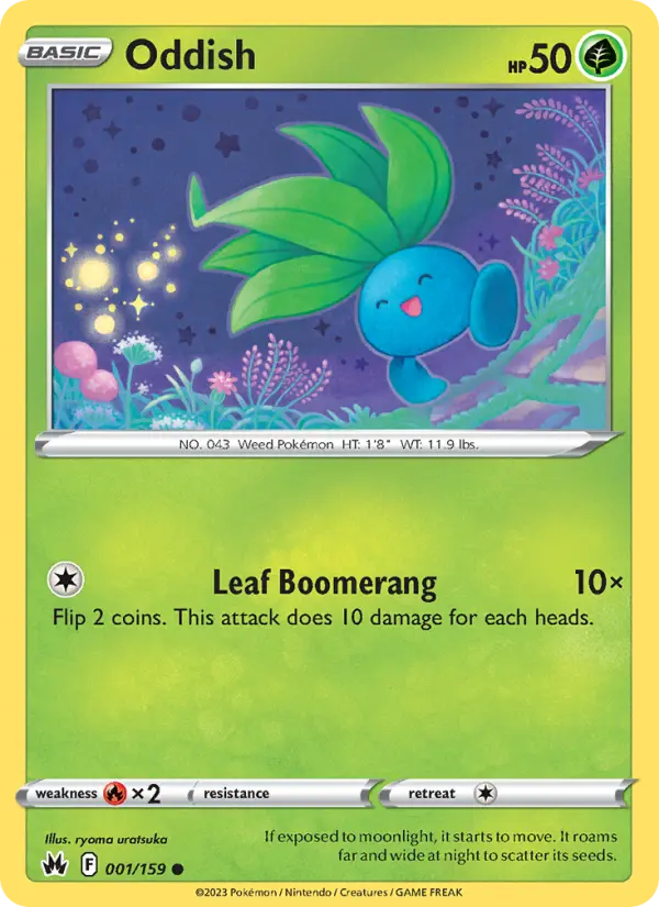 Oddish 1 card from Crown Zenith