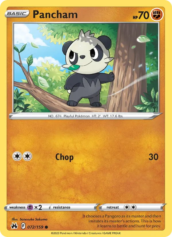 Pancham 72 — Crown Zenith 72, Normal finish
