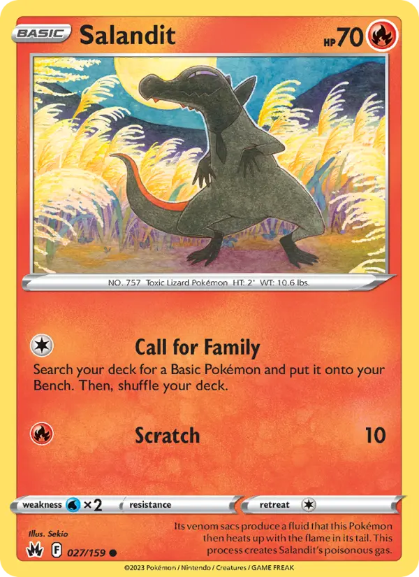 Salandit 27 card from Crown Zenith