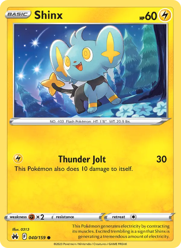 Shinx 40 card from Crown Zenith