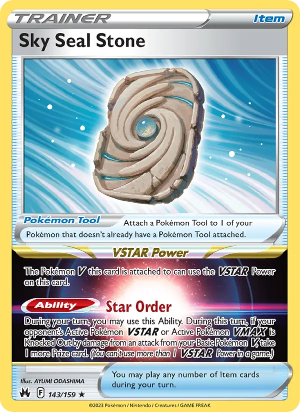 Sky Seal Stone 143 card from Crown Zenith
