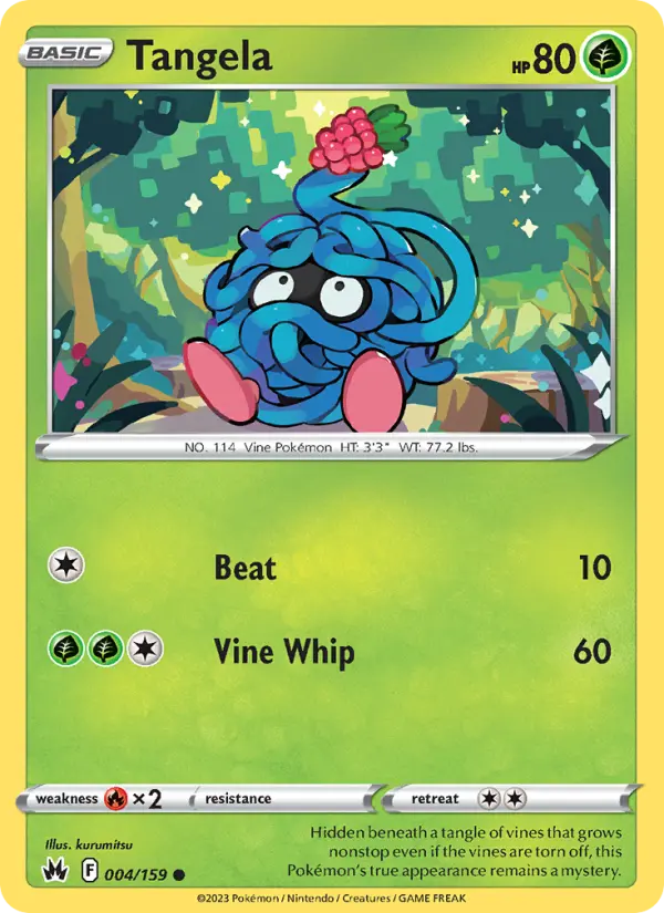 Tangela 4 card from Crown Zenith