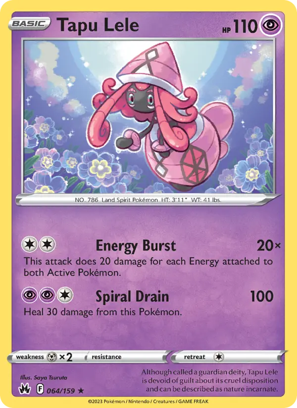 Tapu Lele 64 — Crown Zenith 64, Holofoil finish