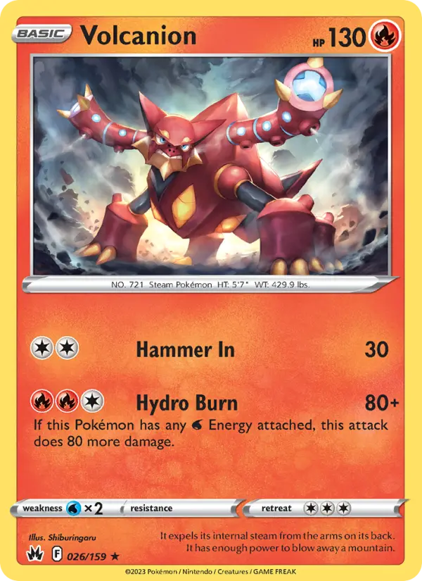 Volcanion 26 card from Crown Zenith