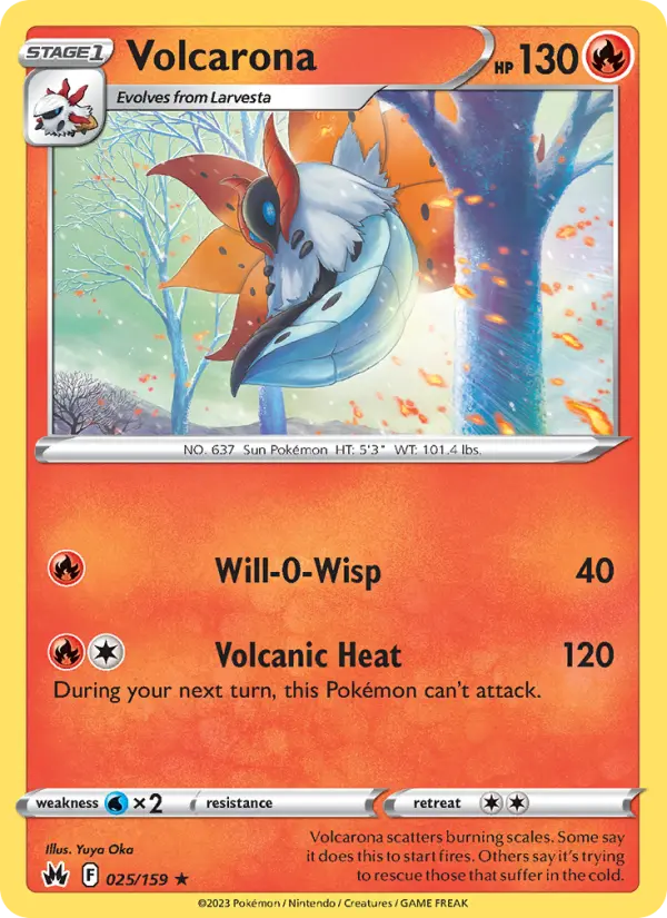 Volcarona 25 card from Crown Zenith