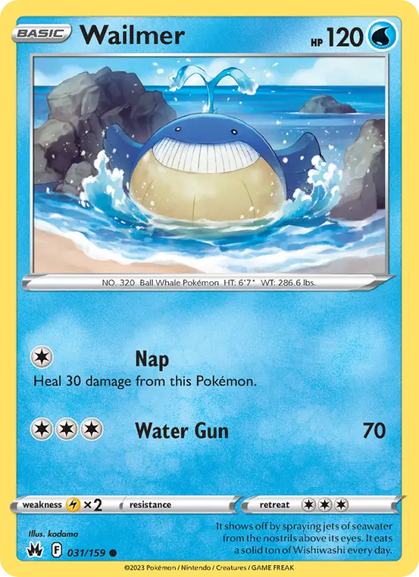 Wailmer 31 card from Crown Zenith