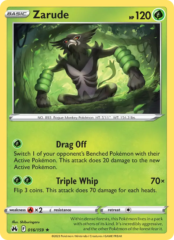 Zarude 16 card from Crown Zenith