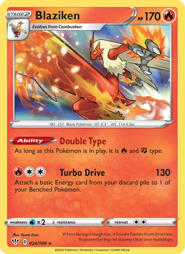 Blaziken 24 — Darkness Ablaze 24, Holofoil finish