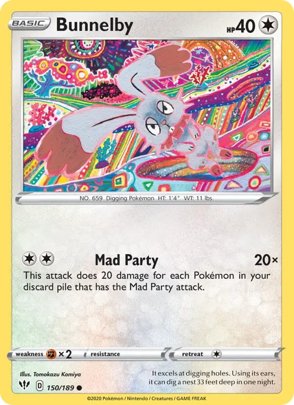 Bunnelby 150 card from Darkness Ablaze