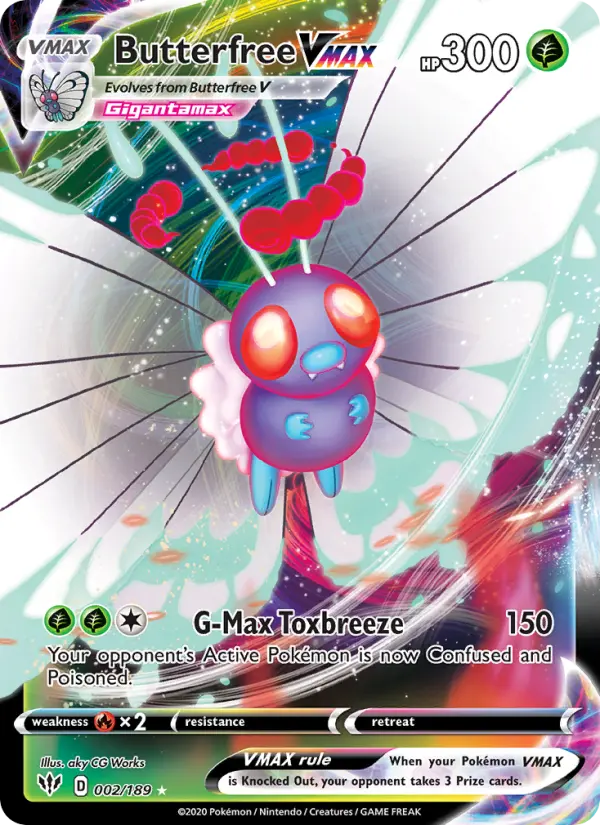 Butterfree VMAX 2 — Darkness Ablaze 2, Holofoil finish