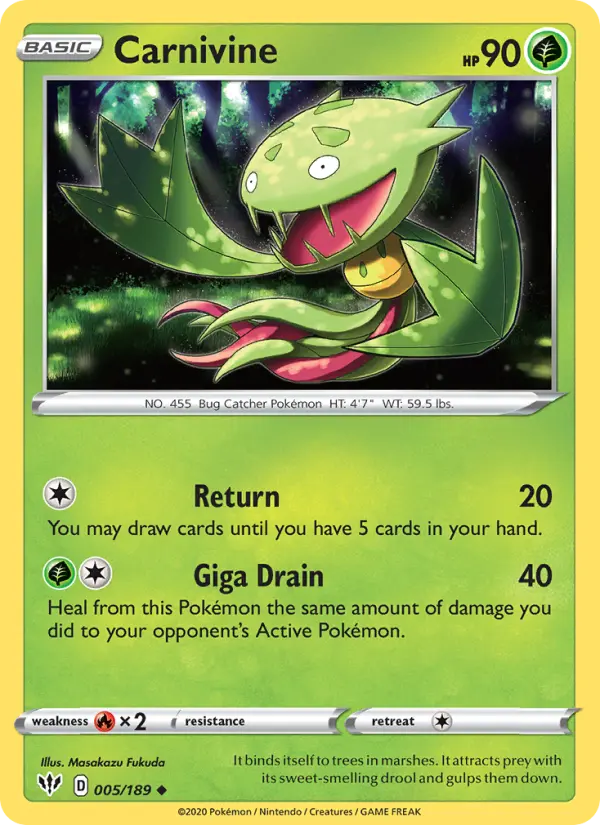 Carnivine 5 card from Darkness Ablaze