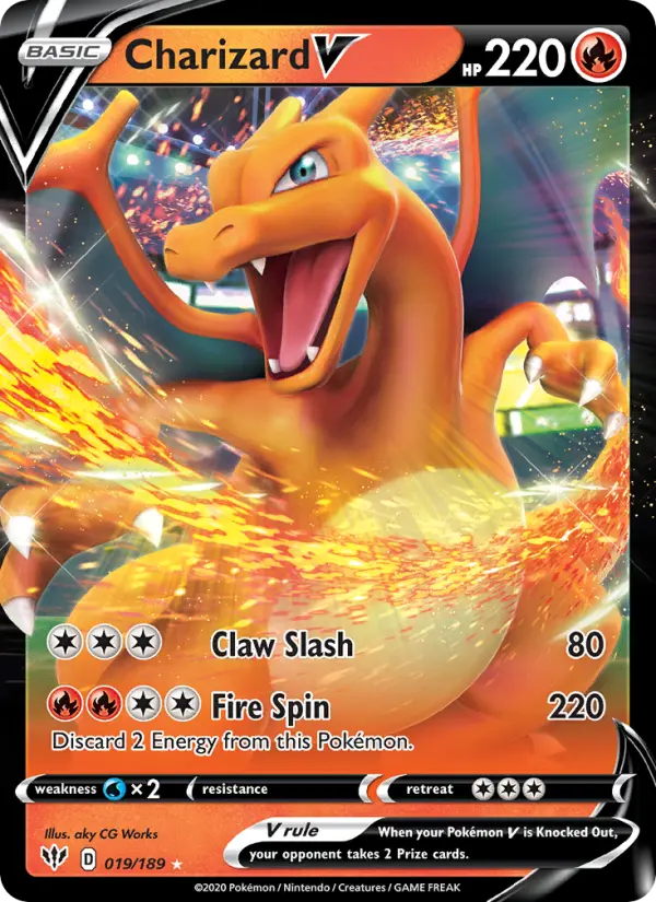 Charizard V 19 — Darkness Ablaze 19, Holofoil finish