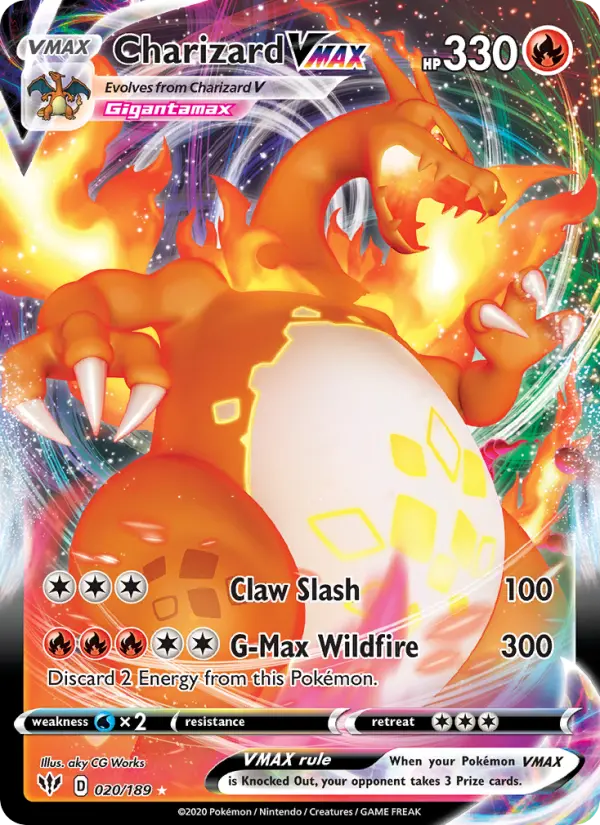 Charizard VMAX 20 — the most expensive Darkness Ablaze card