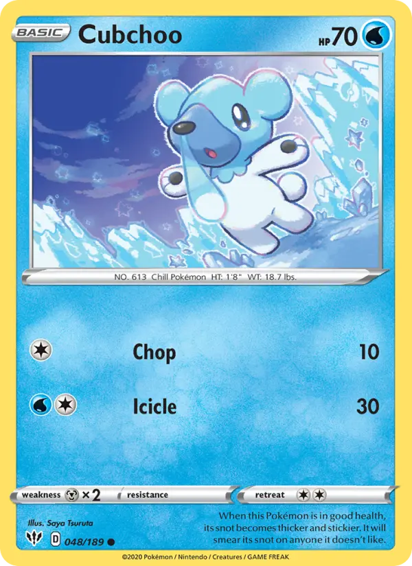 Cubchoo 48 card from Darkness Ablaze