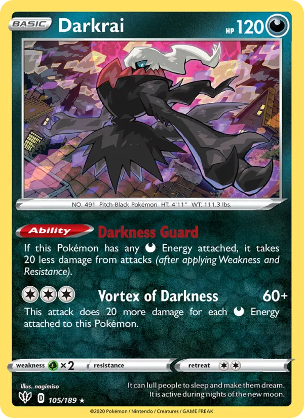 Darkrai 105 — Darkness Ablaze 105, Holofoil finish