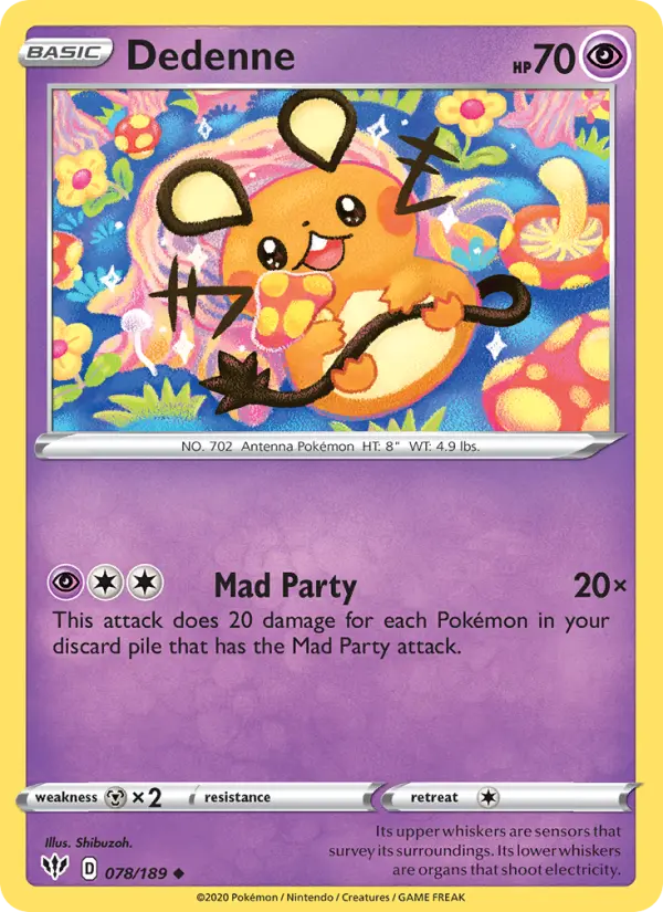 Dedenne 78 — Darkness Ablaze 78, Normal finish