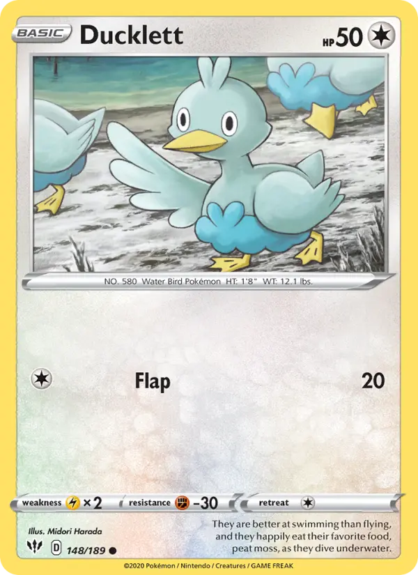 Ducklett 148 card from Darkness Ablaze