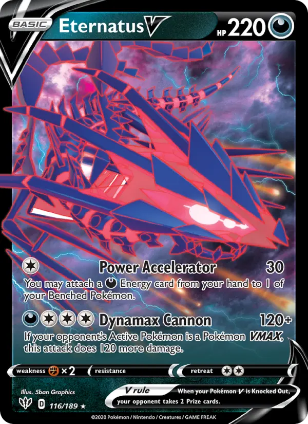 Eternatus V 116 — Darkness Ablaze 116, Holofoil finish