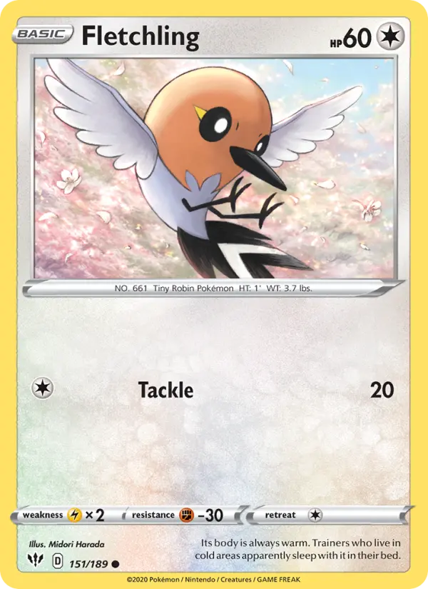 Fletchling 151 — Darkness Ablaze 151, Normal finish