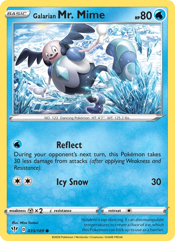Galarian Mr. Mime 35 card from Darkness Ablaze
