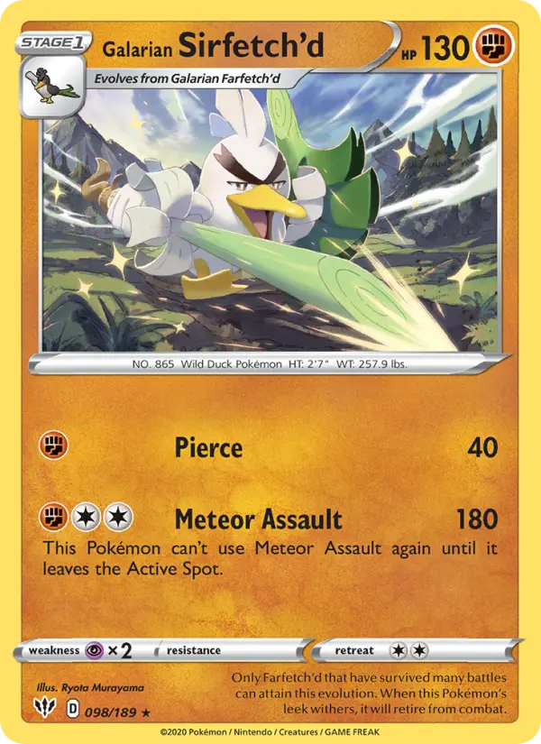 Galarian Sirfetch'd 98 — Darkness Ablaze 98, Normal finish