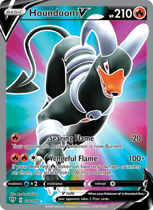 Houndoom V 178 card from Darkness Ablaze