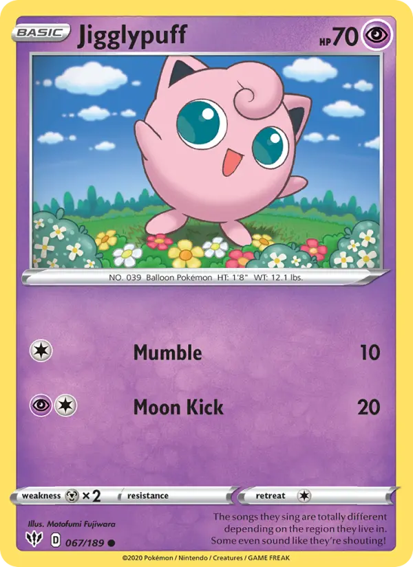 Jigglypuff 67 — Darkness Ablaze 67, Normal finish