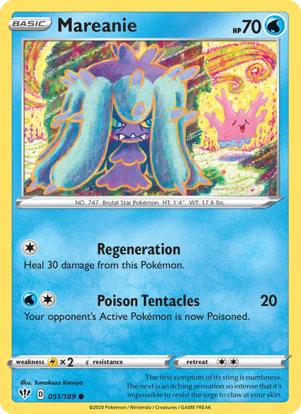 Mareanie 51 card from Darkness Ablaze