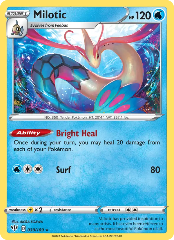 Milotic 39 — Darkness Ablaze 39, Holofoil finish
